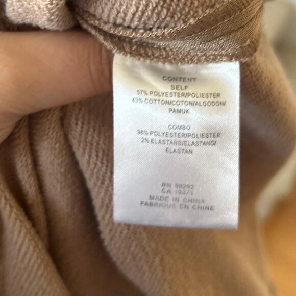 Tibi Taupe Brown Metallic Crewneck Long Sleeve Sweatshirt - Picture 5 of 6